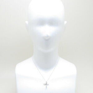 Tiffany Infinity Cross Necklace Silver Open Pendant